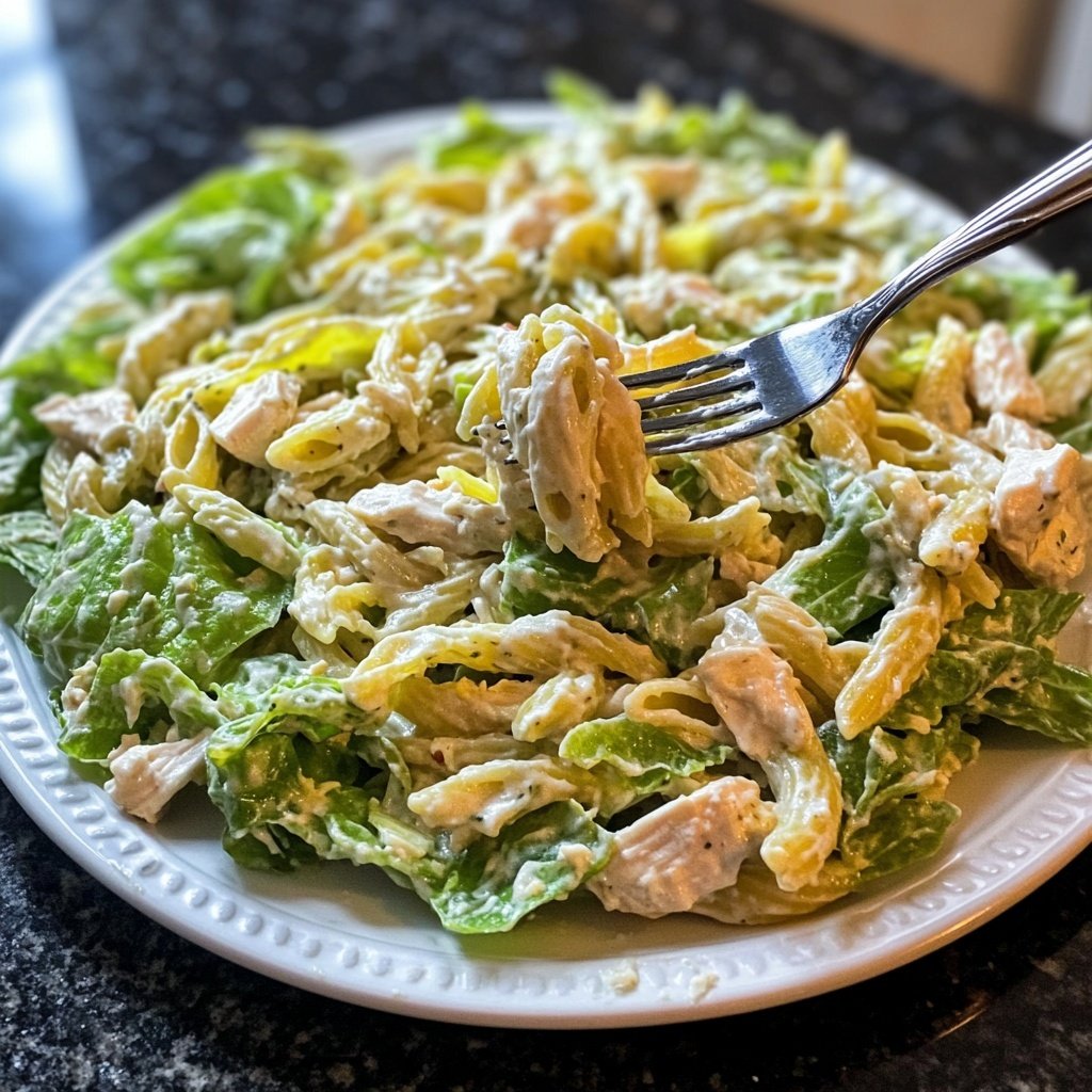 Chicken Caesar Pasta Salat