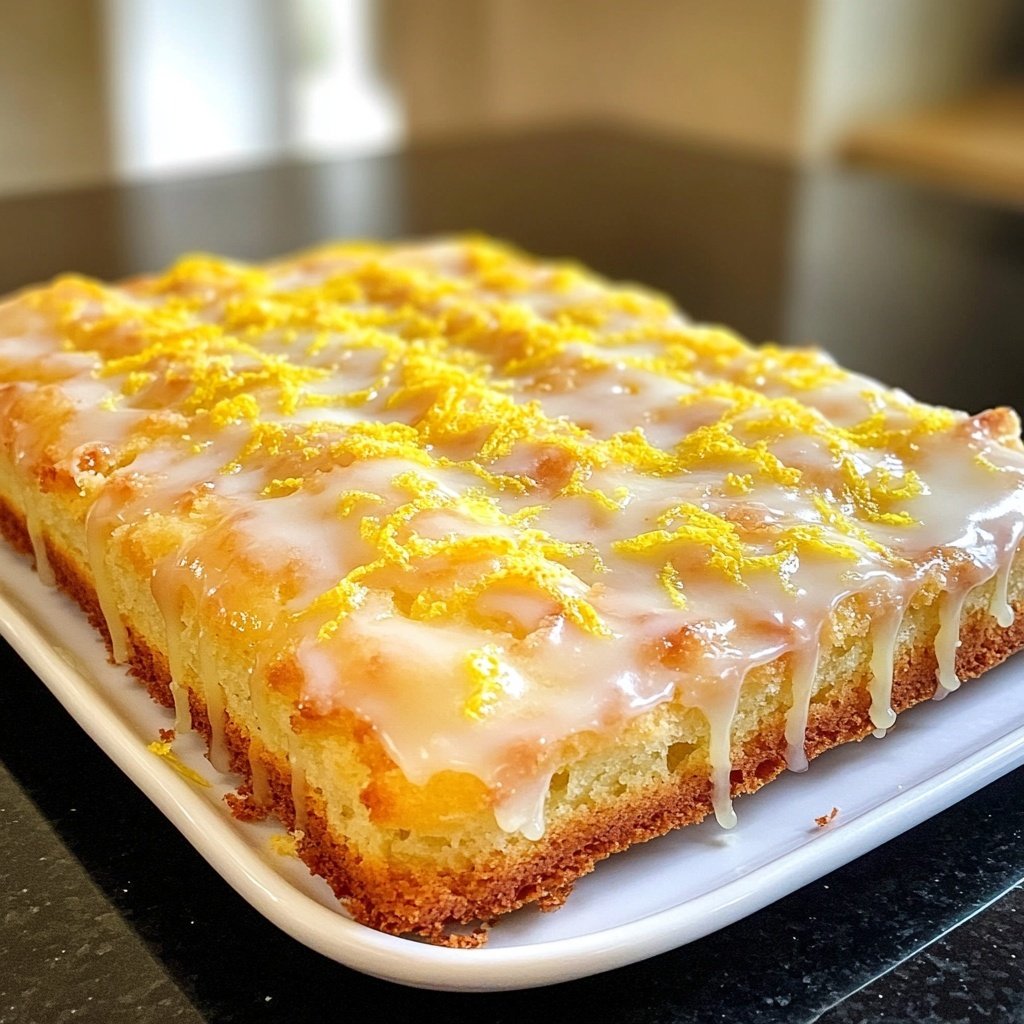 Zitronenkuchen mit Zitronenabrieb