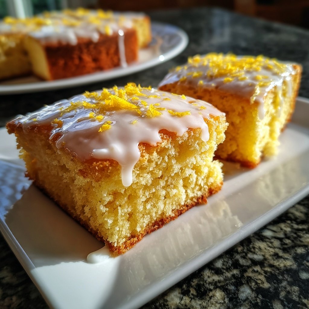 Zitronenkuchen mit Joghurtglasur