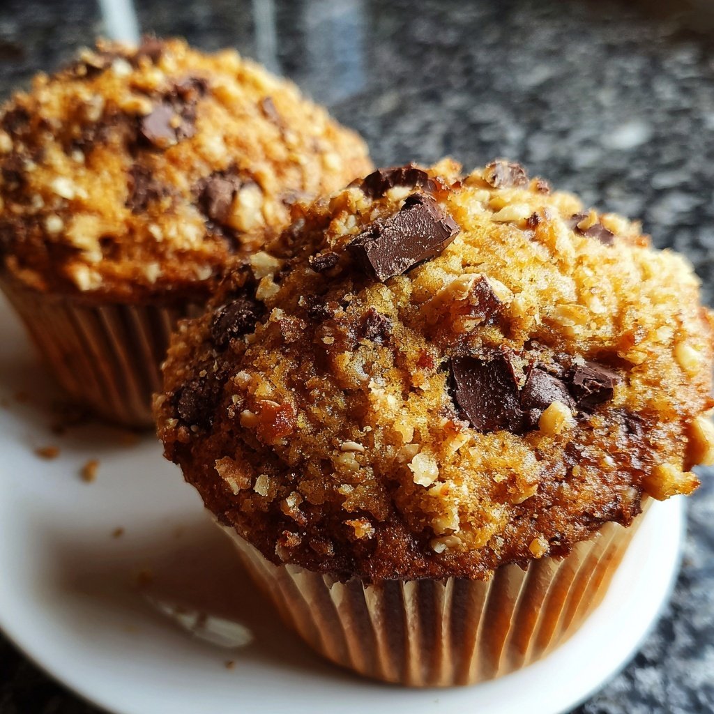 Muffins mit Kakao und Nüssen