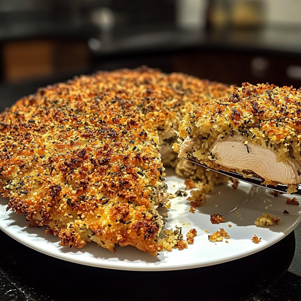 Hähnchenbrust mit Kräuterkruste