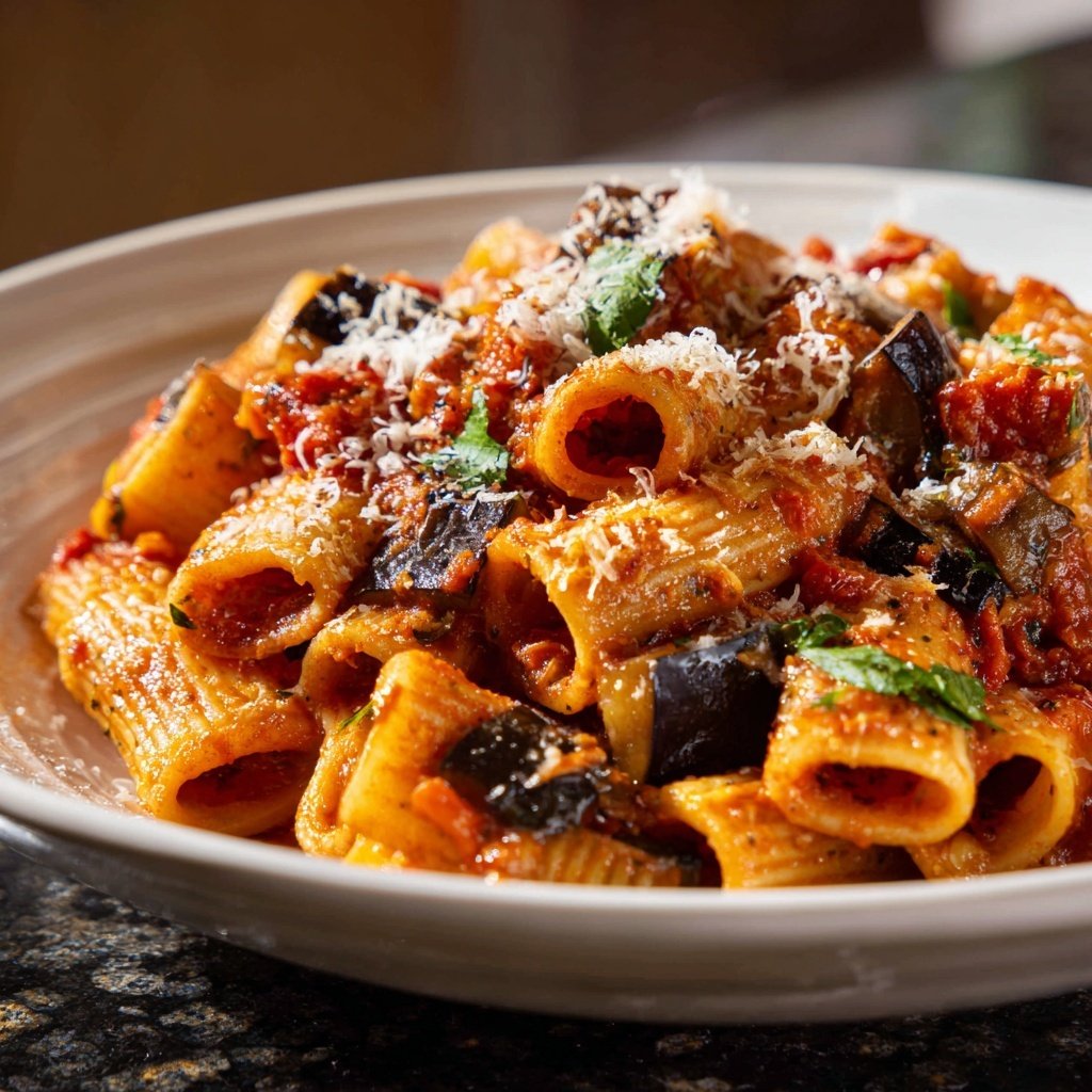 Internationale Küche Italienische Pasta alla Norma