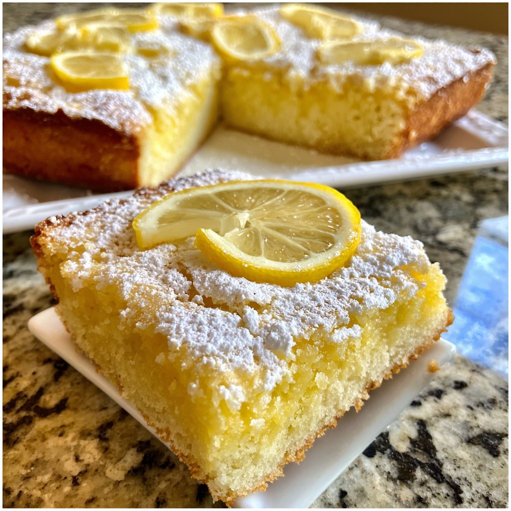 Zitronenkuchen mit Zitronencreme