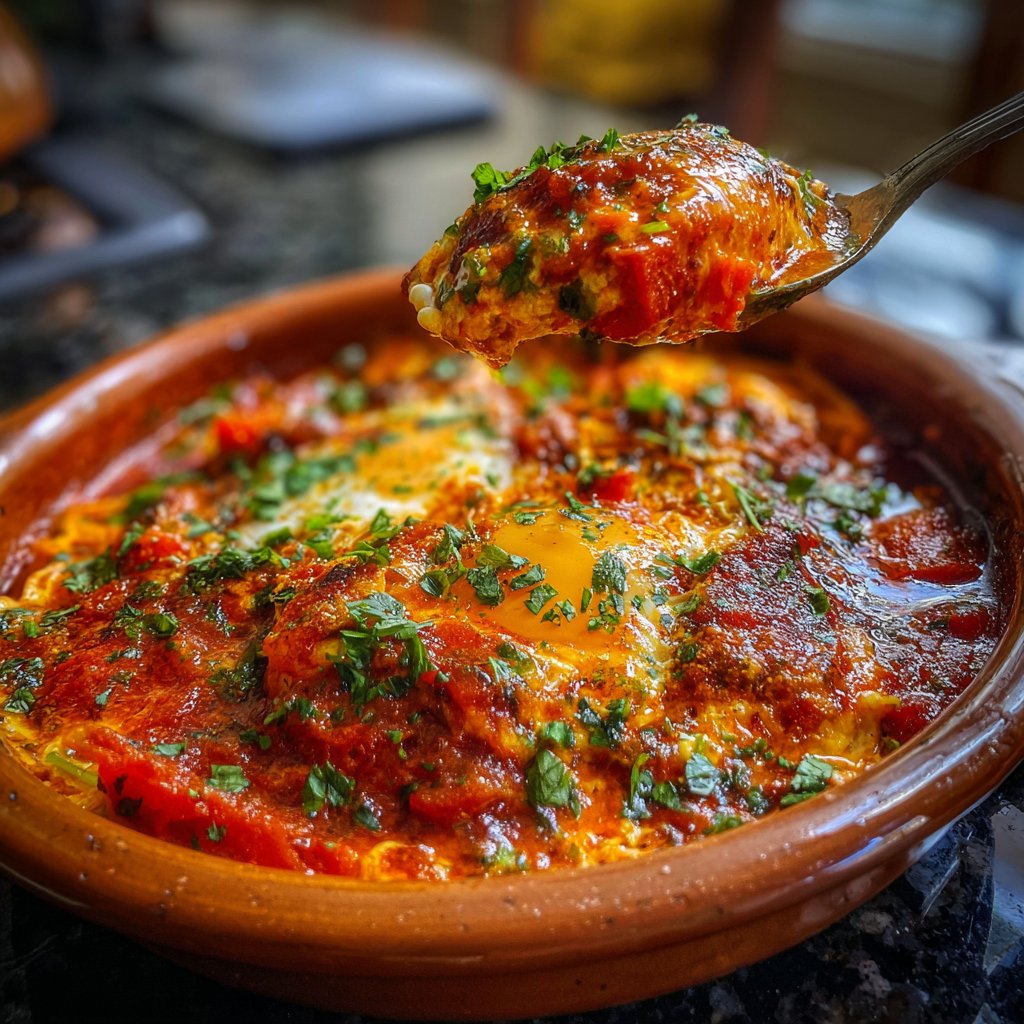 Shakshuka mit Tomaten und Paprika