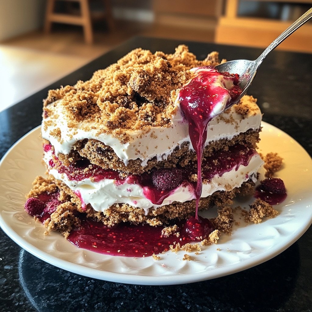 Himbeer-Oreo Nachtisch