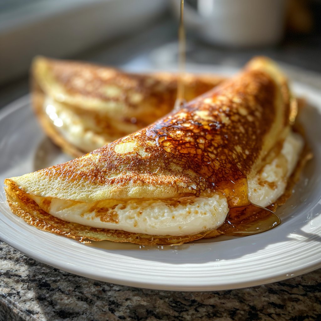 Pfannkuchen mit Quarkfüllung